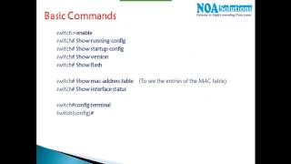 CCNA Routing & Switching :  Switch basic configuration