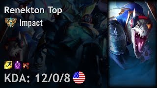 Renekton Top vs Jarvan IV - Impact - NA Challenger Patch 7.17