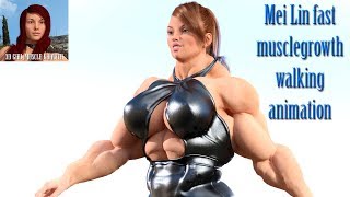 Mei Lin muscle growth walking animation