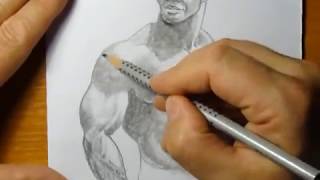Рисуем атлета карандашом