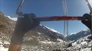 world record 1500m high snowkite flight