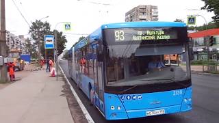 МАЗ-216 - все-таки вернулся! Автобус Санкт-Петербурга 9-676: МАЗ-216.066 б.2130 по №93 (09.08.19)