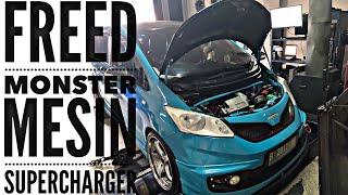 MODIFIKASI FREED TENAGA MONSTER SUPERCHARGER! Kencengnya Mantul Gokil! Knalpot Racing ORD exhaust !