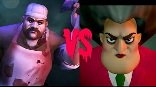Scary Teacher 3d VS Scary Butcher 3d in same House