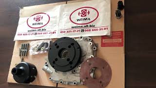 Комплект установки китайского двигателя Weima на мотоблок Мотор Сич. Пластина. Корзина. Переходник