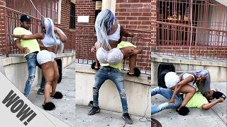 WOW! Big Booty Girl Twerking on Guy to Nicki Minaj "Megatron"