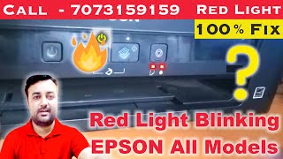 Epson L220 L380 L800 L210 L360 L1300 Service Required Solution Red Light Blinking in Hindi Video