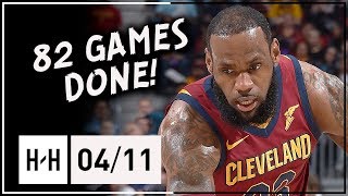 LeBron James MAKES HISTORY! Full Highlights vs Knicks (2018.04.11) - 10 Pts, 82 Games Done!