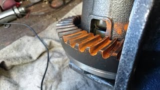 How to adjust JDM ae86 diff drive pinion and ring gear part2