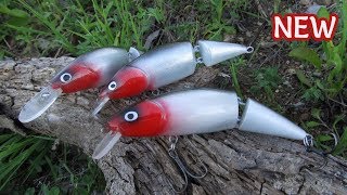 New Handmade Wood Retro Red Head Jointed Lures/ Нови Ръчно Изработени Воблери/ Neue Handmade Wobbler