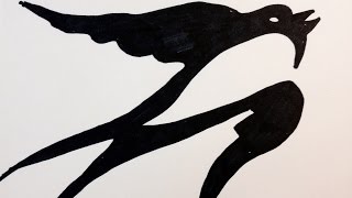 Как нарисовать ЛАСТОЧКУ