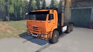 SpinTires обзор мода ( Камаз - 44108 первый тест )