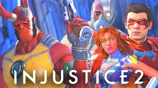 INJUSTICE 2 - ALL Hellboy vs The Teen Titans Intro Dialogues!