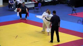 Ганаева Кристина 46 - Щербакова Екатерина 47 Чемпионат Москвы 2016 по Киокушинкай каратэ