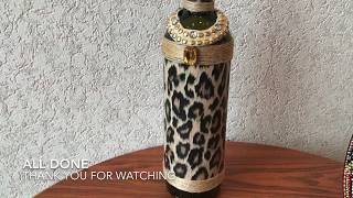 Decor of a wine bottle in the African style. Декор бутылки в Африканском стиле.