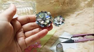 DIY. EMBROIDERY? Цветы из пайеток своими руками.