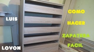 COMO HACER ZAPATERA DE MELAMINA Paso A Paso MUEBLE  - Luis Lovon