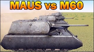 100 MAUS vs 50 M60 PATTON - WW2 vs COLD WAR TANK - Call to Arms - Scenario #6