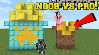 Minecraft: NOOB VS PRO!!! - BUILD BATTLE WITH 3 BLOCKS! - Mini-Game