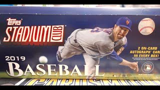2019 Topps Stadium Club Hobby Box ** Great Looking Cards! ** 2 Autos Per Box