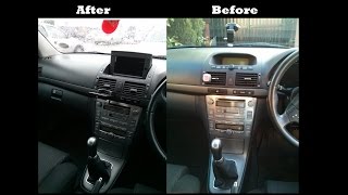Android tablet as a car stereo - GPS, installed in Toyota Avensis T25. Nexus 7 powered by SLA