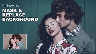 How to Mask And Replace Background in Photoshop - Change Photo Background Using Blend Modes Tutorial