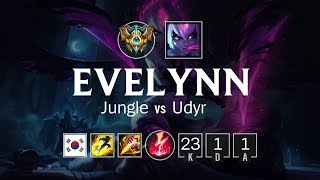Evelynn Jungle vs Udyr - KR Challenger Patch 8.2