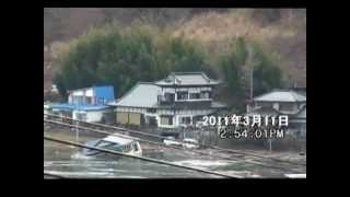 唐丹津波小白浜の湾映像2011年3月11日