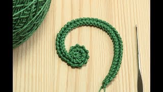 Вязание ЛЕВОГО ЗАВИТКА на шнуре гусеничка - крючок для новичков Education crochet