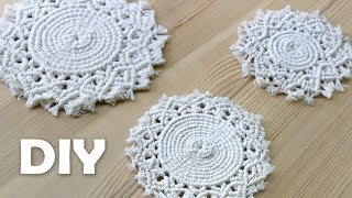 DIY MACRAME COASTERS | BOHO HOME DECOR IDEAS