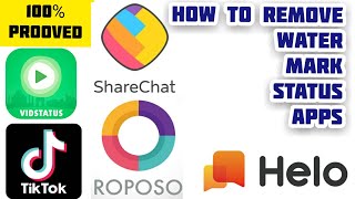 How to remove water mark in video status