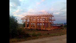 дом 10х11 по технологии post&beam с мансардой