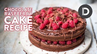 Raspberry Dark Chocolate Cake Recipe!