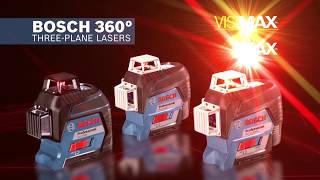 Bosch GLL3-330CG green line laser level and GLL3-300C red beam