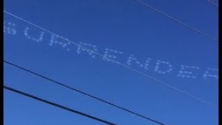 Creepy SURRENDER to 5G, Putting 5G To Work Messages In The Sky Above Las Vegas