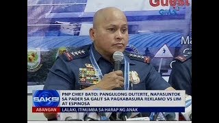 Saksi: PNP Chief Bato: Pang. Duterte, napasuntok sa pader sa galit sa pagkabasura vs Lim at Espinosa