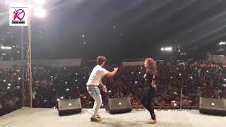 निशा जी और खेसारी लाल यादव हॉट डांस। ओठलाली से रोटी बोर के।  Kheari lal Yadav Hit Stage Show 2017