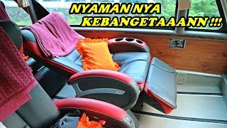 NAIK BUS TERNYAMAN | Ada KASUR + KURSI PIJAT | Harapan Jaya Double Deckker | Maospati-Poris Part 1