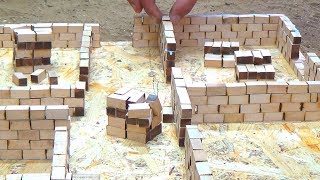 How to make a MINI house. MINI MODEL HOUSE and FLOORING. BRICKLAYING mini house #1