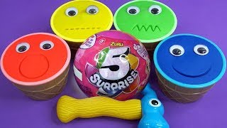 Impara i Colori in Italiano con i Gelati di Pongo Play Doh UOVA SORPRESA Super Pigiamini
