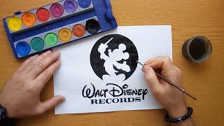 How to draw the Walt Disney Records logo