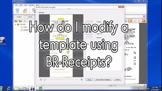How do I modify a template using BR-Receipts | Brother Scanners