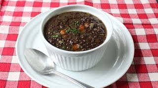 Black Lentil Soup Recipe - How to Make Lentil & Bacon Soup