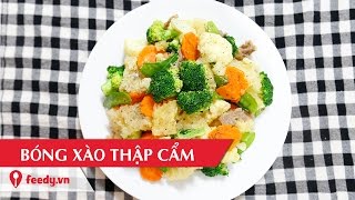 Hướng dẫn cách làm bóng xào thập cẩm - Mixed stir fried dried pork rinds
