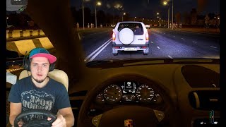 НОЧНЫЕ ПОКАТУШКИ НА КАЙЕНЕ - CITY CAR DRIVING с РУЛЕМ