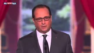 هولاند نعمل مع ألمانيا على أزمة اللاجئين