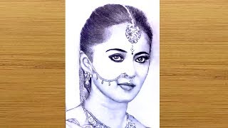 How To Draw A Girl With Bollywood actors Anuska || Pencil sketch || Face Drawing Easy.