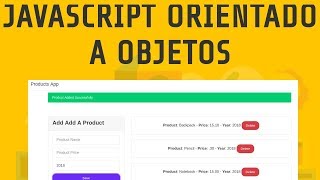Aplicación de Productos con Javascript Orientado a Objetos