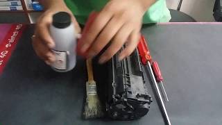 how to refill 12a cartrage in hindi /  HP Laserjet P1005 Toner Cartridge Refill
