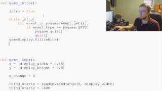 Game Development in Python 3 With PyGame - 10 - Start Menu